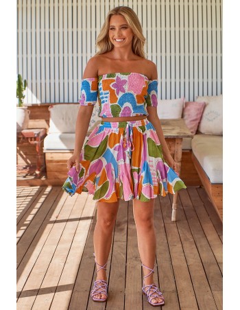 Conjunto top y falda estampado Pablo Jaase 2