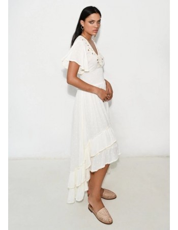 VESTIDO ASIMÉTRICO BLANCO BOHO CHIC LOVELY BOHO 2