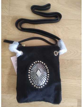 BOLSO PORTAMÓVIL NEGRO DE PIEL PITI CUITI