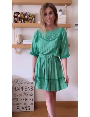 vestido corto verde informal