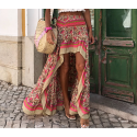 FALDA ASIMÉTRICA CORAL BOHO HIPPIE CHIC IBIZA