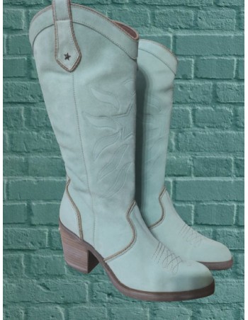 Botas boho Nemonic verde agua/mint