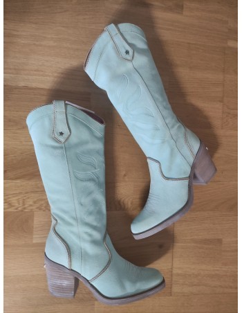 Botas boho Nemonic verde agua/mint 2