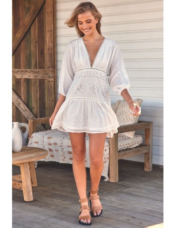 Vestido Malawi white Jaase 2